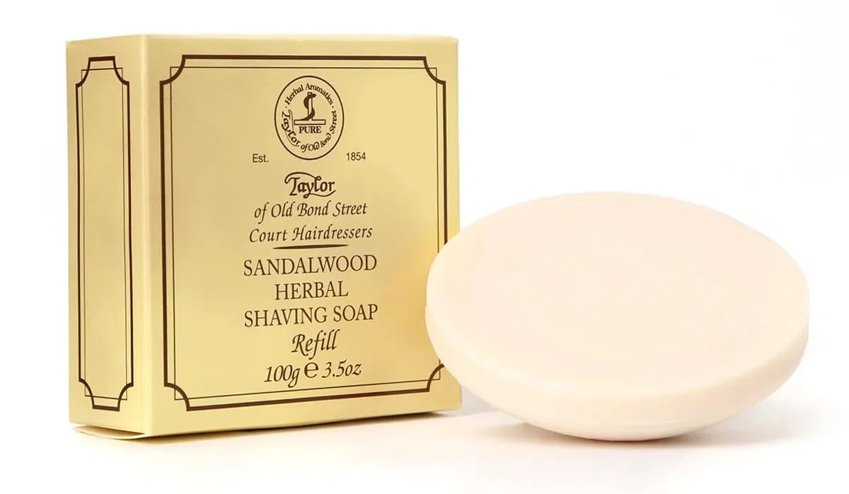 TAYLOR OF OLD BOND STREET Feste Rasierseife Sandelholz Nachfüller, 100 g