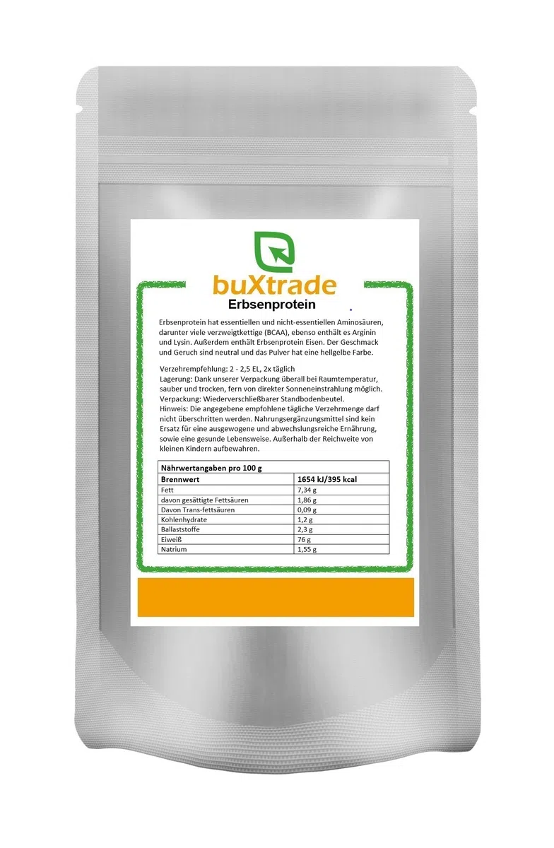 2 kg Erbsenprotein | Erbsenpulver | Eiweiß | Eiweiss | Protein | Buxtrade