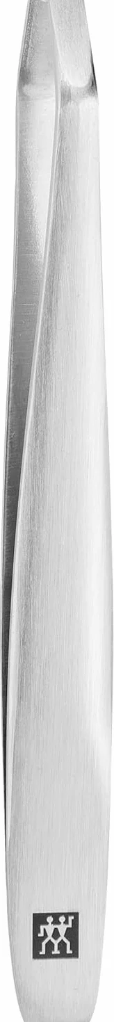 ZWILLING Pinzette (zum Zupfen von Augenbrauen und Entfernen von Splittern, handgeschliffene, angeraute Spitzen, hypoallergen), Premium, 90 mm