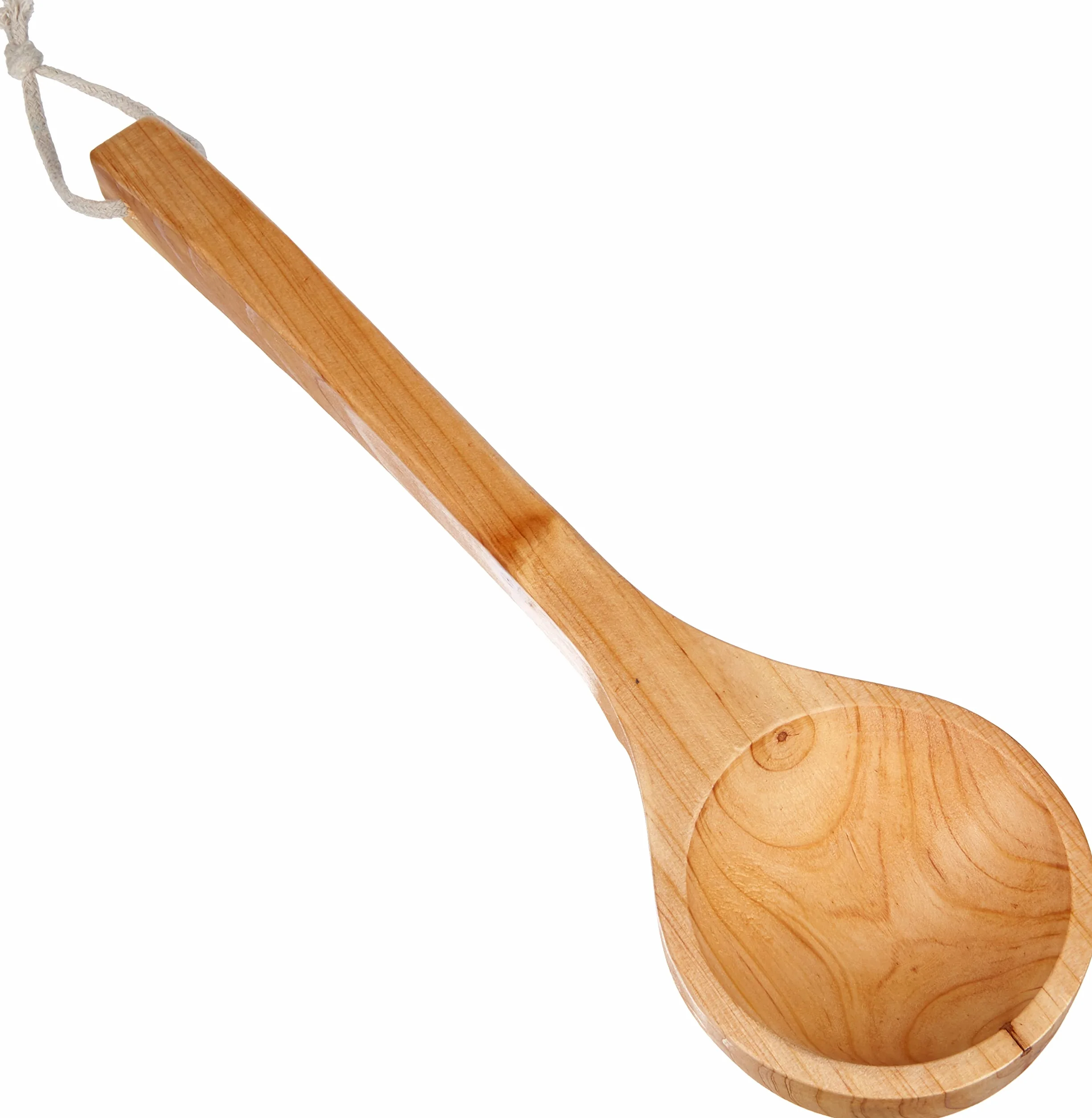 Saunakelle Holz I Saunalöffel Groß I Aufgusskelle Sauna I Hochwertiges Saunazubehör I Aus echtem Kiefernholz, 1 Stück (1er Pack)