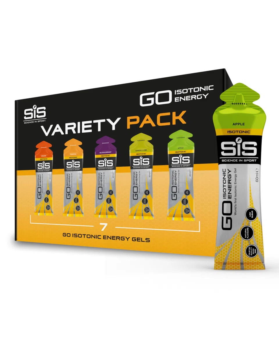 Science in Sport GO Isotonic Energy Gel 7 x 60ml verschiedene Sorten, Vegan - Isotonische Formulierung mit 22g Kohlenhydrate, Guter Energielieferant, Optimale Alternative für isotonische Getränke